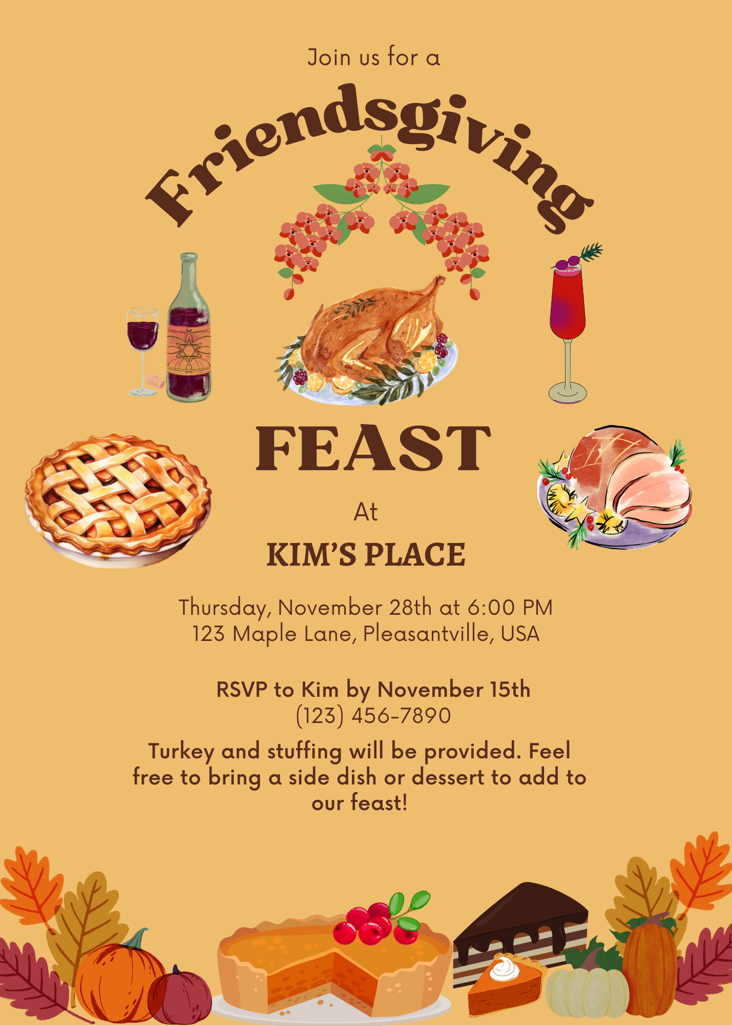 Friendsgiving Feast Invitation