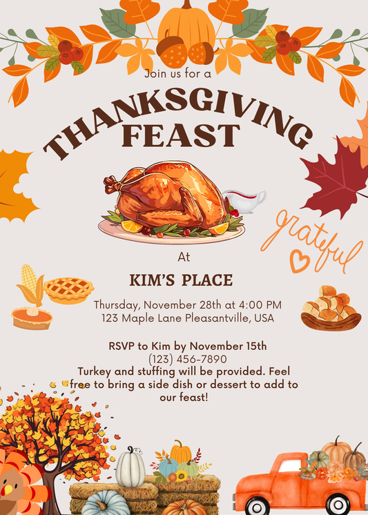 Thanksgiving Feast Invitation